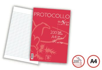 Pigna Foolscap Paper A4 signatures White Ruled (x 200sh)