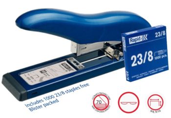 Rapid Stapler HD70 Blue, 70sh 9/8-10 heavy duty +1k Staple B