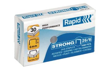 Rapid Staples Office 26/6, 1K galvanized strong