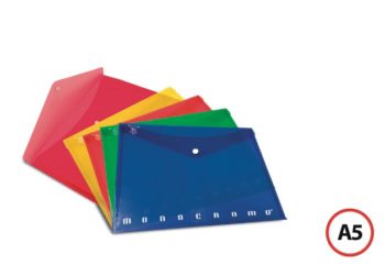 Pigna Wallet Envelope A5 PP wt Button ass cod 0223684