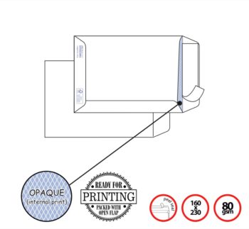 Pigna Env White 16x23cm 80g Peel Seal COMPETITOR (x500env)