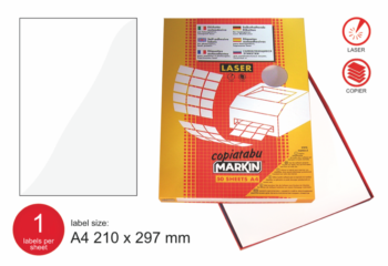 Markin label HI RES LASER C503 POLY Trans Gloss 210x297