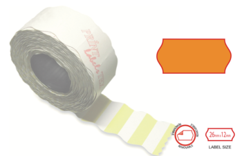 Print labels 2612 fl orange removable 1 Fasson