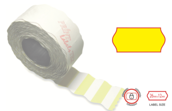 Print labels 2612 fl yellow permanent 4