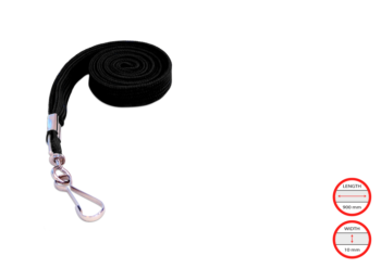 Lanyards 10mm Black, with Swivel Metal Hook, 900mm length