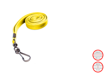 Lanyards 10mm Yellow, with Swivel Metal Hook, 900mm length