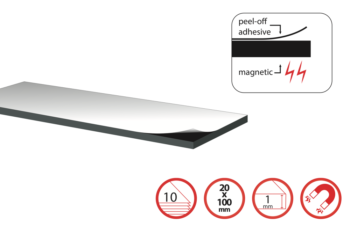 Faibo Magnetic self adhesive Tape 20x100mm (x10pcs) 757-10