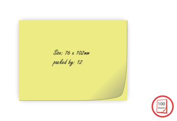 Sticky Memo pads 76x102mm - Yellow