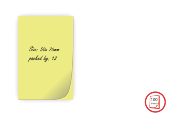 Sticky Memo pads 76x50mm - Yellow