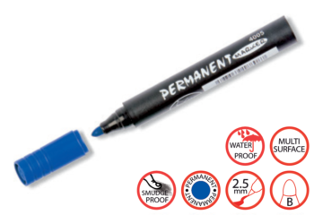 Kohinoor Marker Permanent Bullet 2.5mm tip Blue 4005