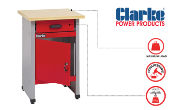 Clarke WorkStation Cabinet wt 3Drawer 114x60x87cm CWB114
