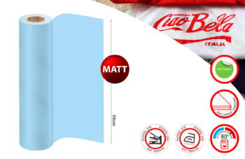 Heat Transfer Vinyl Blue Pale 51 Matt 500mm PU (x1mtr L)