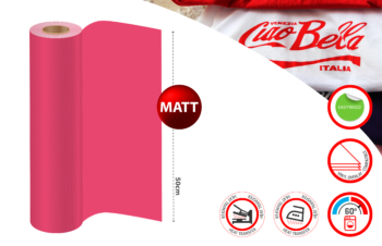 Heat Transfer Vinyl Pink Fcs 08 Matt 500mm PU (x1mtr length)