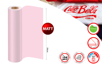 Heat Transfer Vinyl Pink Lt 31 Matt 500mm PU (x1mtr length)