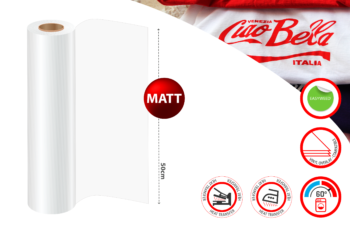 Heat Transfer Vinyl White 01 Matt 500mm PU (x1mtr length)