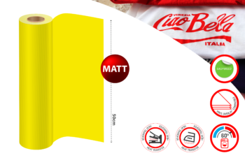 Heat Transfer Vinyl Yellow Lemon 03 Matt 500mm PU (x1mtr L)