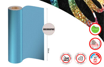 Heat Transfer Vinyl Holo Blue Sky 051 500mm PU (x1mtr L)