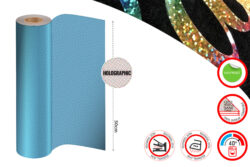 Heat Transfer Vinyl Holo Blue Sky 051 500mm PU (x1mtr L)