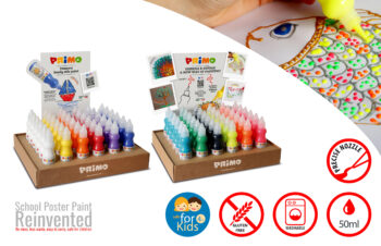 CMP Poster Paint 50ml bottle Display x12 col Ass (x144pcs)