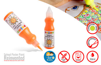 CMP Poster Paint School 50ml bottle col 250 Fluo orange