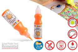 CMP Poster Paint School 50ml bottle col 250 Fluo orange