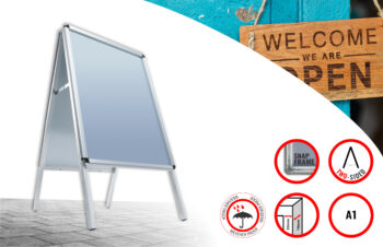 A-Board Pavement Display Board, A1 Poster Holder 2S Alu 32mm