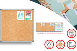 Faibo Cork Board 100x100 Alu trim, ref 601 8