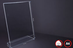 Sign Holder A4 Portrait L shape Trans in Polystyrene 1.5mm