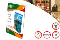 Faibo Sign Holder Wall Hanging A3 Port Trans PS 2mm 47201