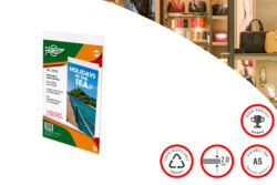 Faibo Sign Holder Wall Hanging A5 Port Trans PS 2mm 47101