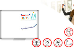 Faibo Whiteboard Magnetic 90x120cm Alu +tray drywipe 840 11