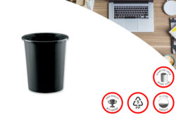 Faibo Waste Paper Bin 14Ltr Black ref 305 02