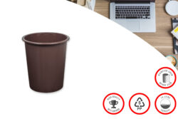 Faibo Waste Paper Bin 14Ltr Brown ref 305 09