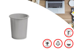 Faibo Waste Paper Bin 14Ltr Grey ref 305 08