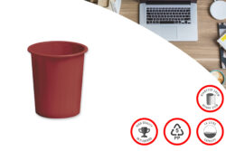 Faibo Waste Paper Bin 14Ltr Burgundy ref 305 13