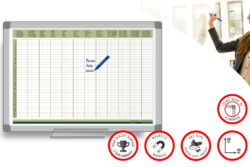 Faibo Whiteboard Planner YEAR Magnetic 60x90cm Alu trim+tray