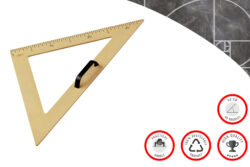 Faibo Whiteboard Set Square 50cm 45o pl. wood col ref 233