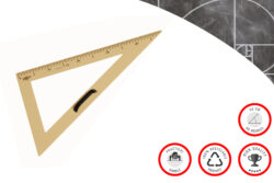 Faibo Whiteboard Set Square 50cm 60o pl. wood col ref 235