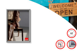 Poster Snap Frame A2, 25mm Mitred Profile Silver Alu