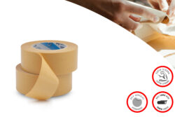 Brown Paper Packing Tape 50mmx50mtr, Natural Rubber Adh