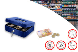 Markin Cash Box w/t lock & 2 keys mod. 167-3 size 250x180x90