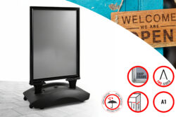 WaterBase Pavement Display Board, A1 Poster Holder 2S Black